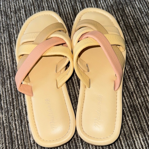 Madewell The Leeandra Leather Slides Size 8 - Picture 4 of 6